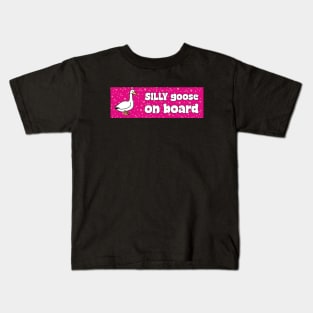 Silly Goose On Board Cute Meme Bumper Car Magnet Kids T-Shirt